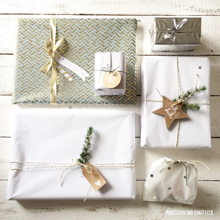 Kleine Verpackungsideen für Geschenke – Pünktchen und Buntfleck